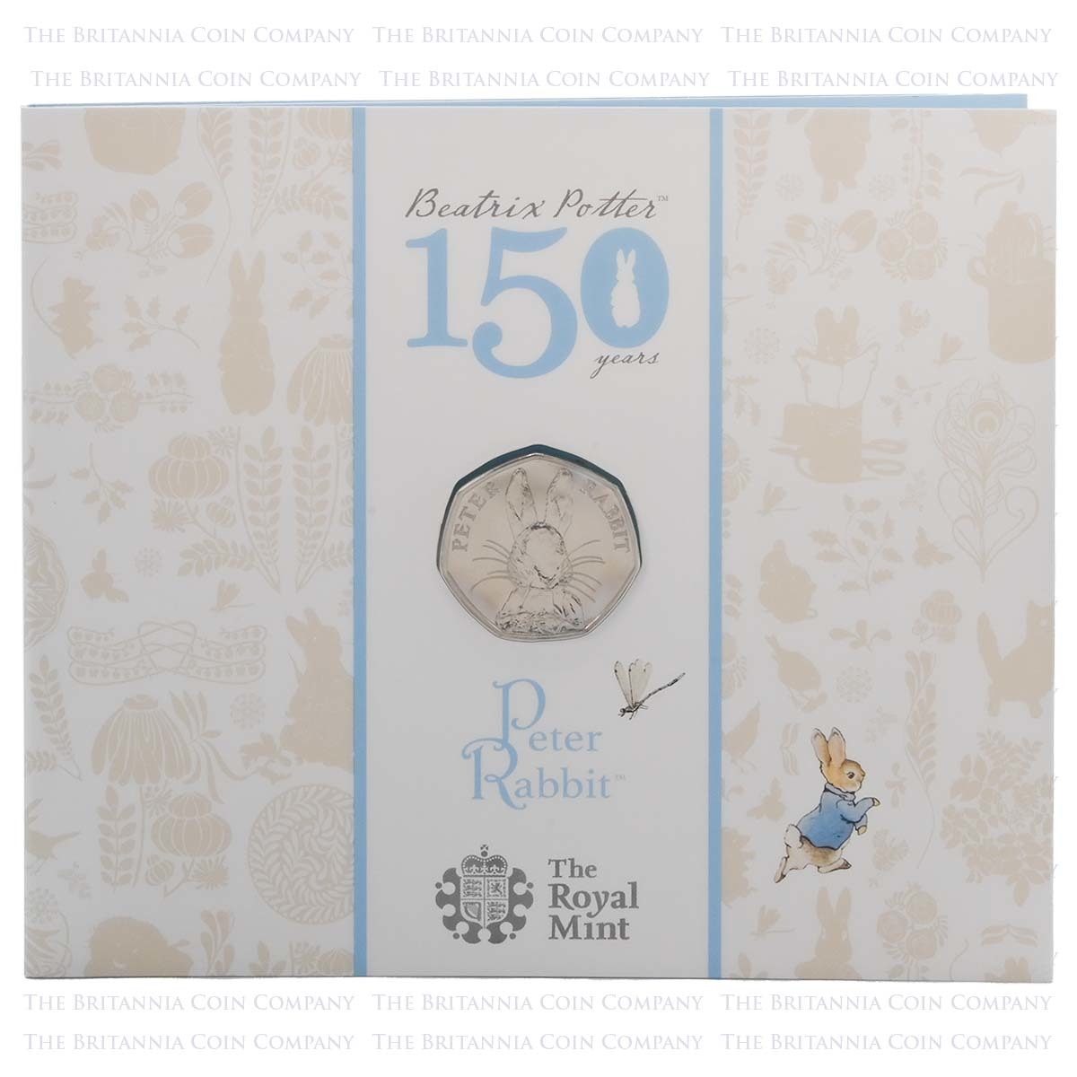 UK16BPRB 2016 Beatrix Potter Peter Rabbit Fifty Pence Brilliant Uncirculated Coin In Folder