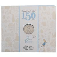 UK16BPRB 2016 Beatrix Potter Peter Rabbit Fifty Pence Brilliant Uncirculated Coin In Folder Thumbnail