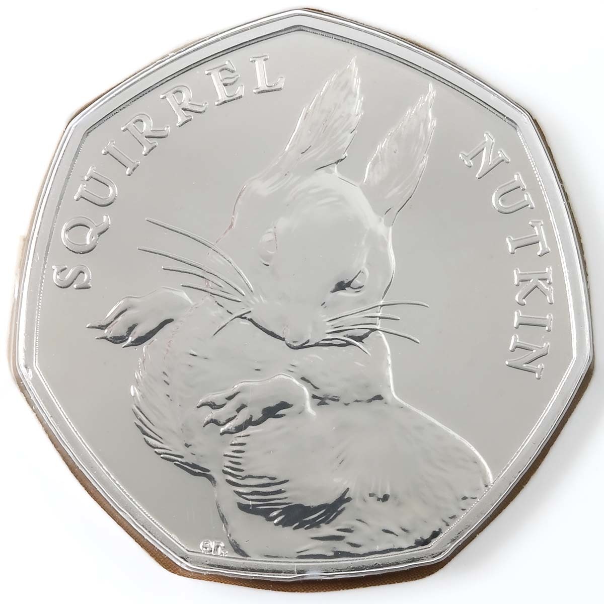 UK16BSNB 2016 Beatrix Potter Squirrel Nutkin 50p Brilliant Uncirculated Coin In Folder Reverse