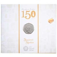UK16BSNB 2016 Beatrix Potter Squirrel Nutkin 50p Brilliant Uncirculated Coin In Folder Thumbnail