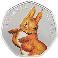 UK16BSNS 2016 Beatrix Potter Squirrel Nutkin 50p Silver Proof Thumbnail