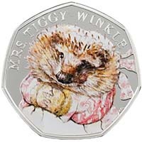 UK16BTWS 2016 Beatrix Potter Mrs Tiggy-Winkle 50p Silver Proof Thumbnail