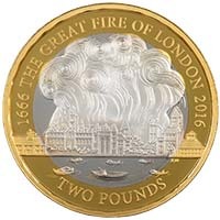 UK16GFSP 2016 Great Fire of London £2 Silver Proof Thumbnail