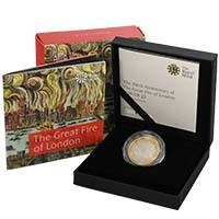 UK16GFSP 2016 Great Fire Of London 1666 Two Pound Silver Proof Coin Thumbnail