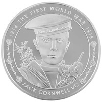 Thumbnail of UK16JCSP 2016 Jack Cornwell VC Five Pound Silver Proof First World War Coin