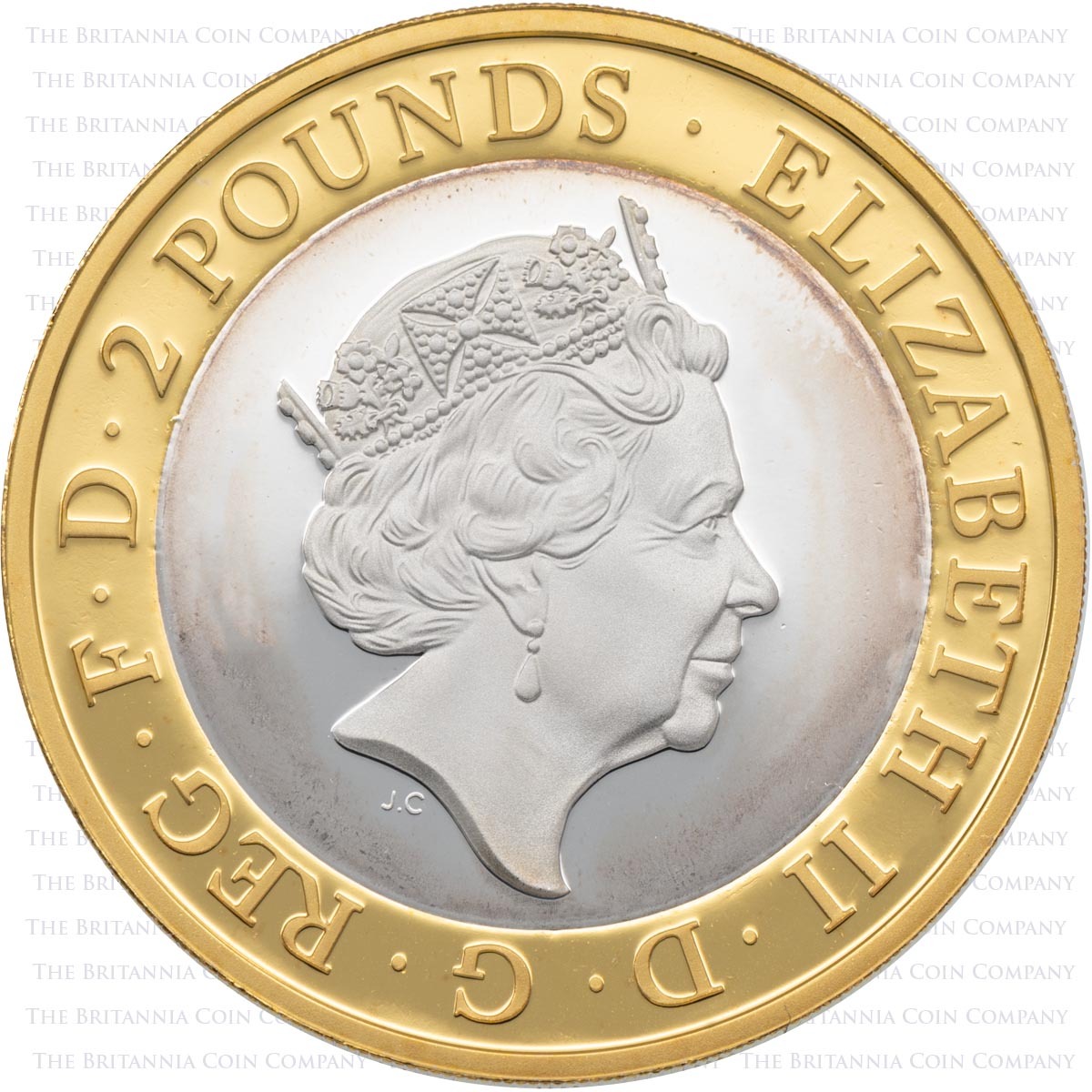 2016 Shakespeare’s Histories Two Pound Piedfort Silver Proof Coin obverse design
