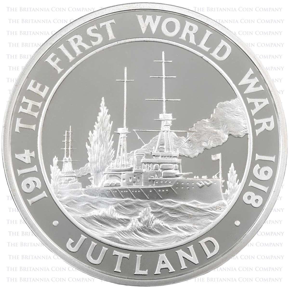 UK16W1SS 2016 First World War £5 Crown Set Silver Proof Jutland