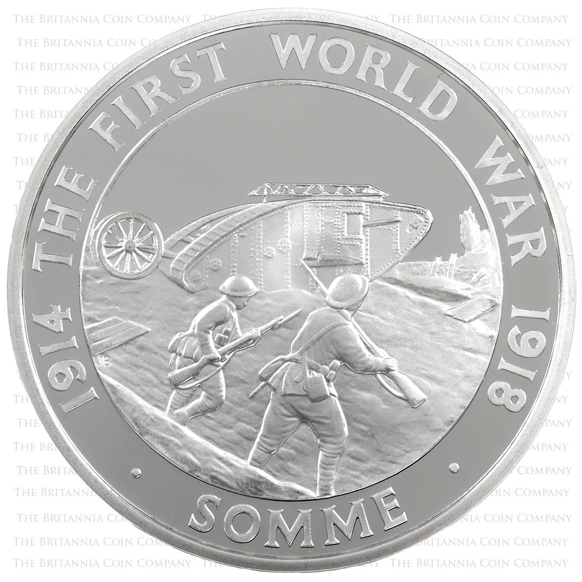 UK16W1SS 2016 First World War £5 Crown Set Silver Proof Somme