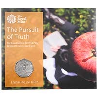 UK17INBU 2017 Sir Isaac Newton 50p Brilliant Uncirculated Coin In Folder Thumbnail