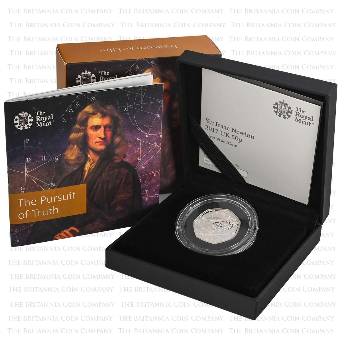 UK17INSP 2017 Sir Isaac Newton 50p Silver Proof Boxed