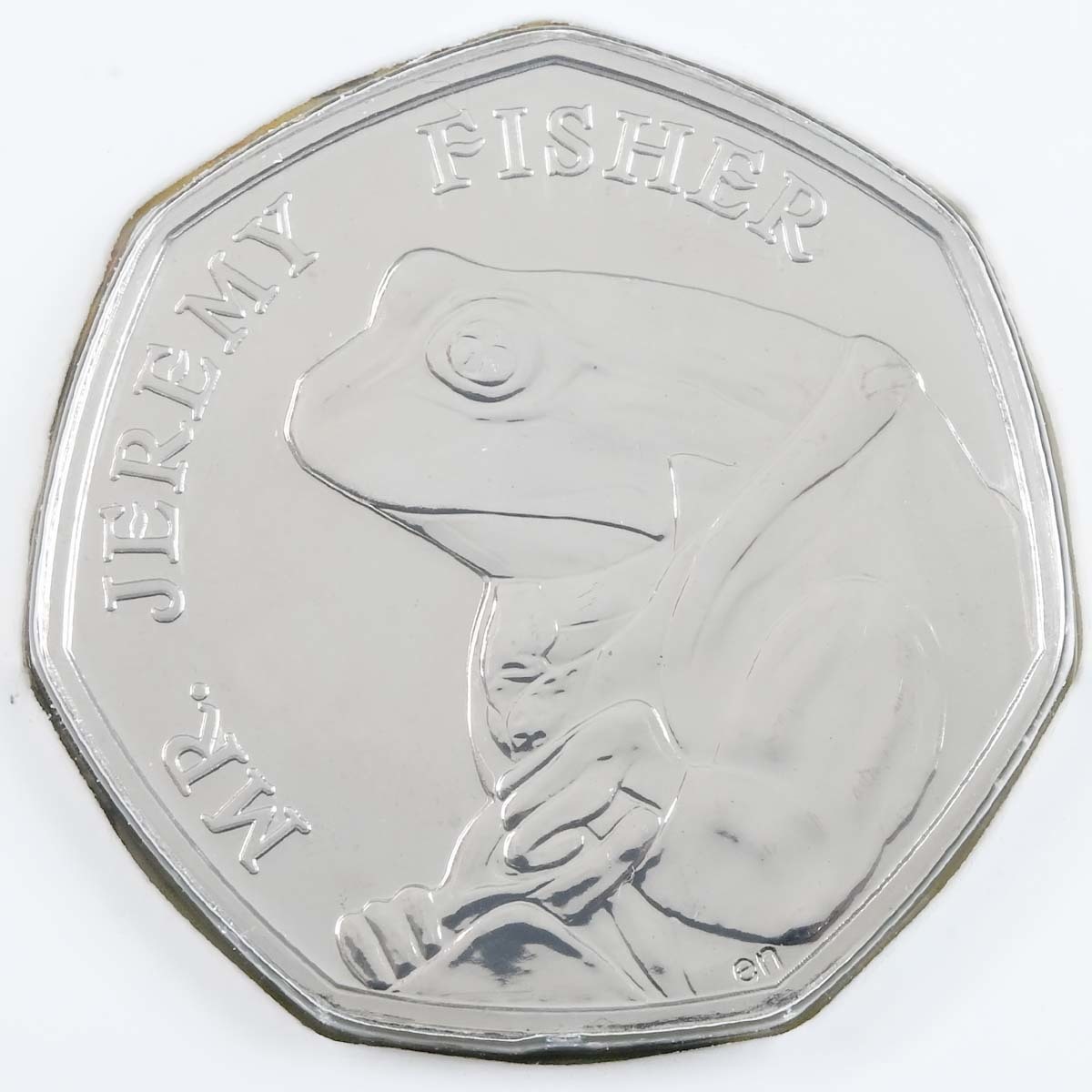UK17JFBU 2017 Beatrix Potter Jeremy Fisher 50p Brilliant Uncirculated Coin In Folder Reverse