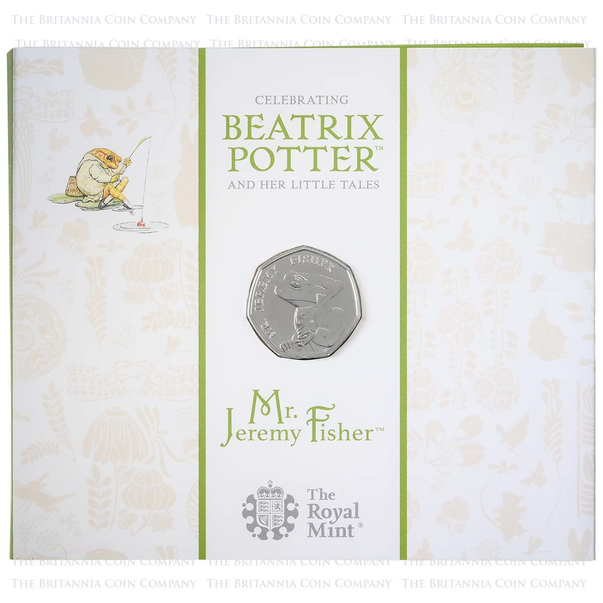 UK17JFBU 2017 Beatrix Potter Jeremy Fisher 50p Brilliant Uncirculated Coin In Folder