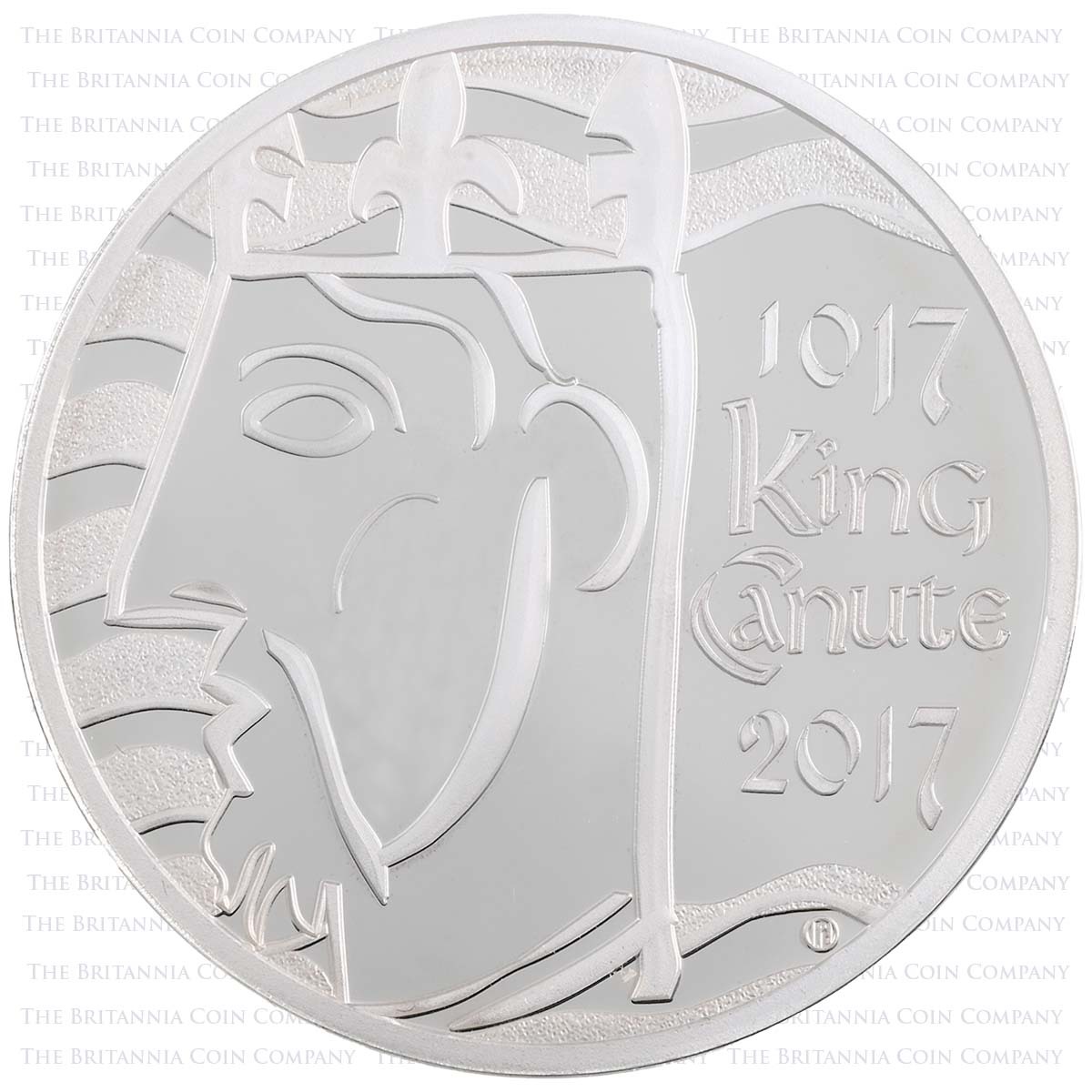 2017 King Canute £5 Crown Silver Proof Reverse