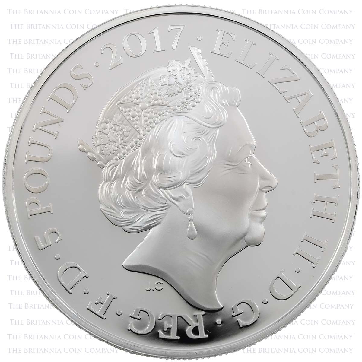 UK17POBS 2017 Portrait Of Britain £5 Crown Silver Proof Set Obverse