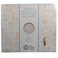 UK17PRBU 2017 Beatrix Potter Peter Rabbit 50p Brilliant Uncirculated Folder Thumbnail