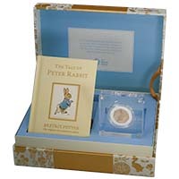 UK17PRGP 2017 Beatrix Potter Peter Rabbit 50p Gold Proof Book Gift Set Thumbnail