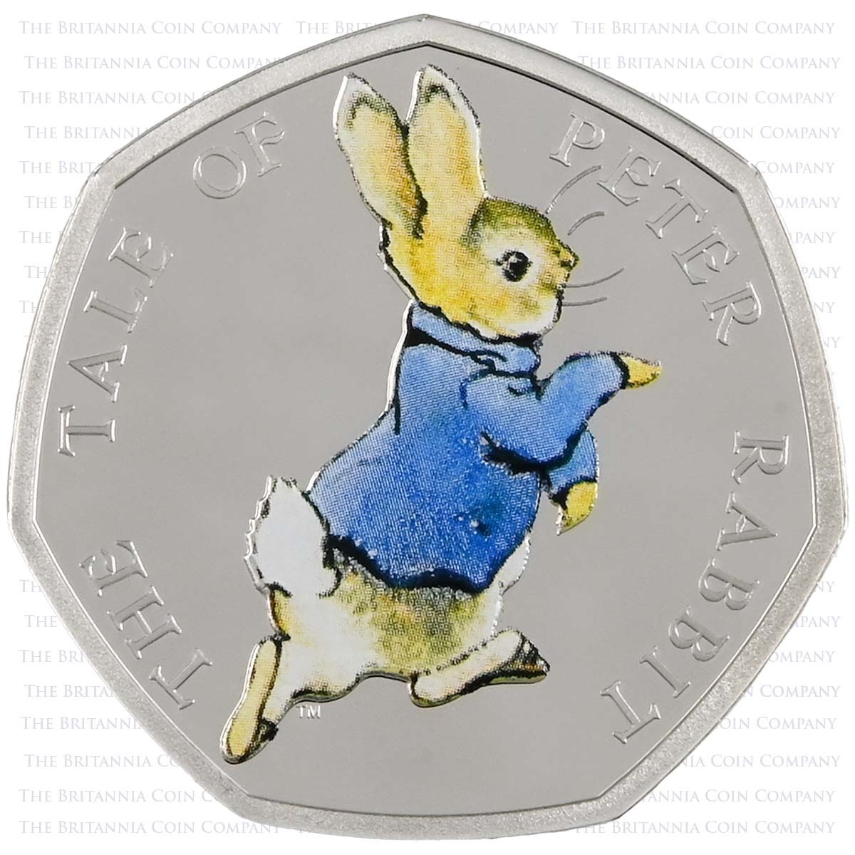 UK17PRSP 2017 Beatrix Potter Peter Rabbit 50p Silver Proof Reverse