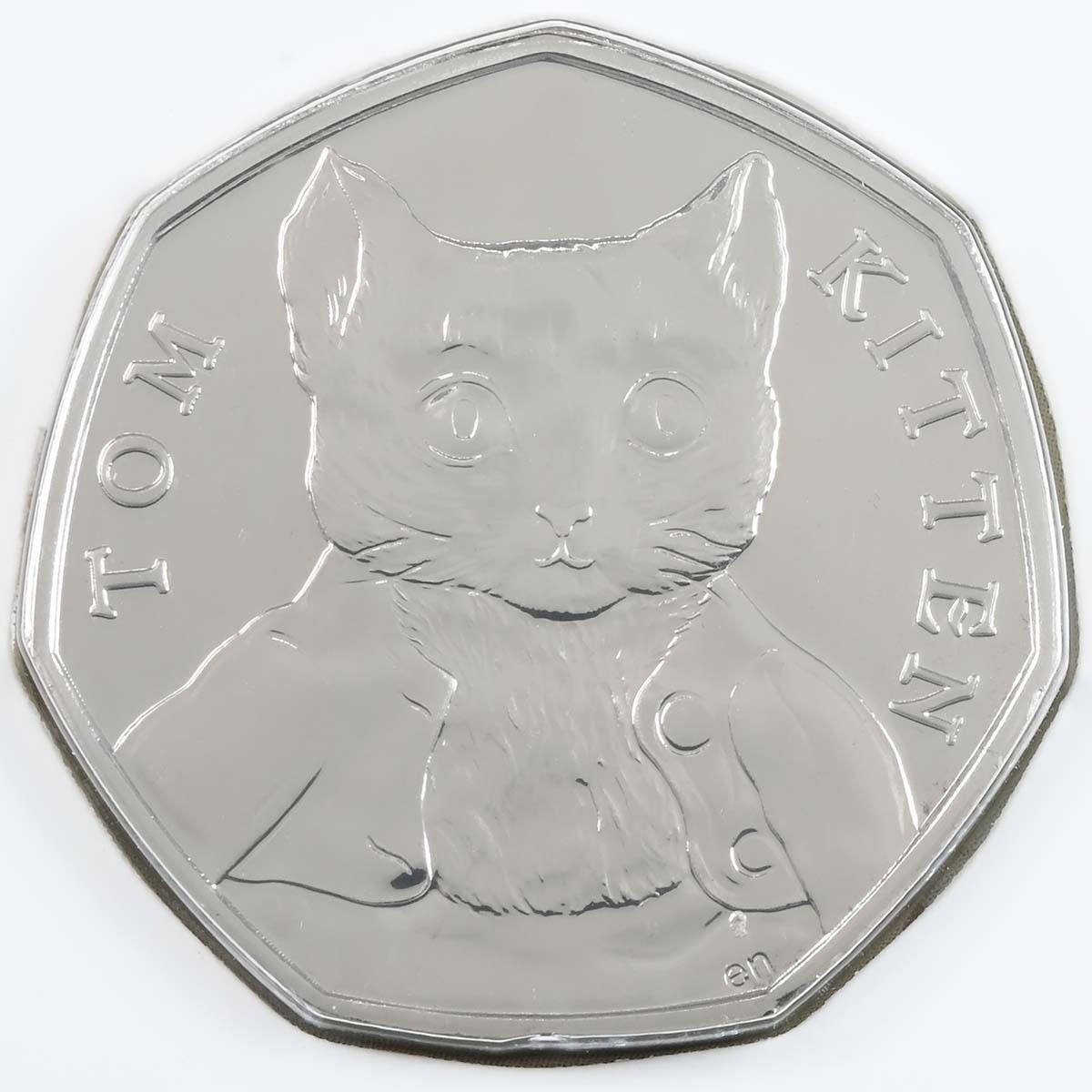 UK17TKBU 2017 Beatrix Potter Tom Kitten Fifty Pence Brilliant Uncirculated Coin In Folder Reverse