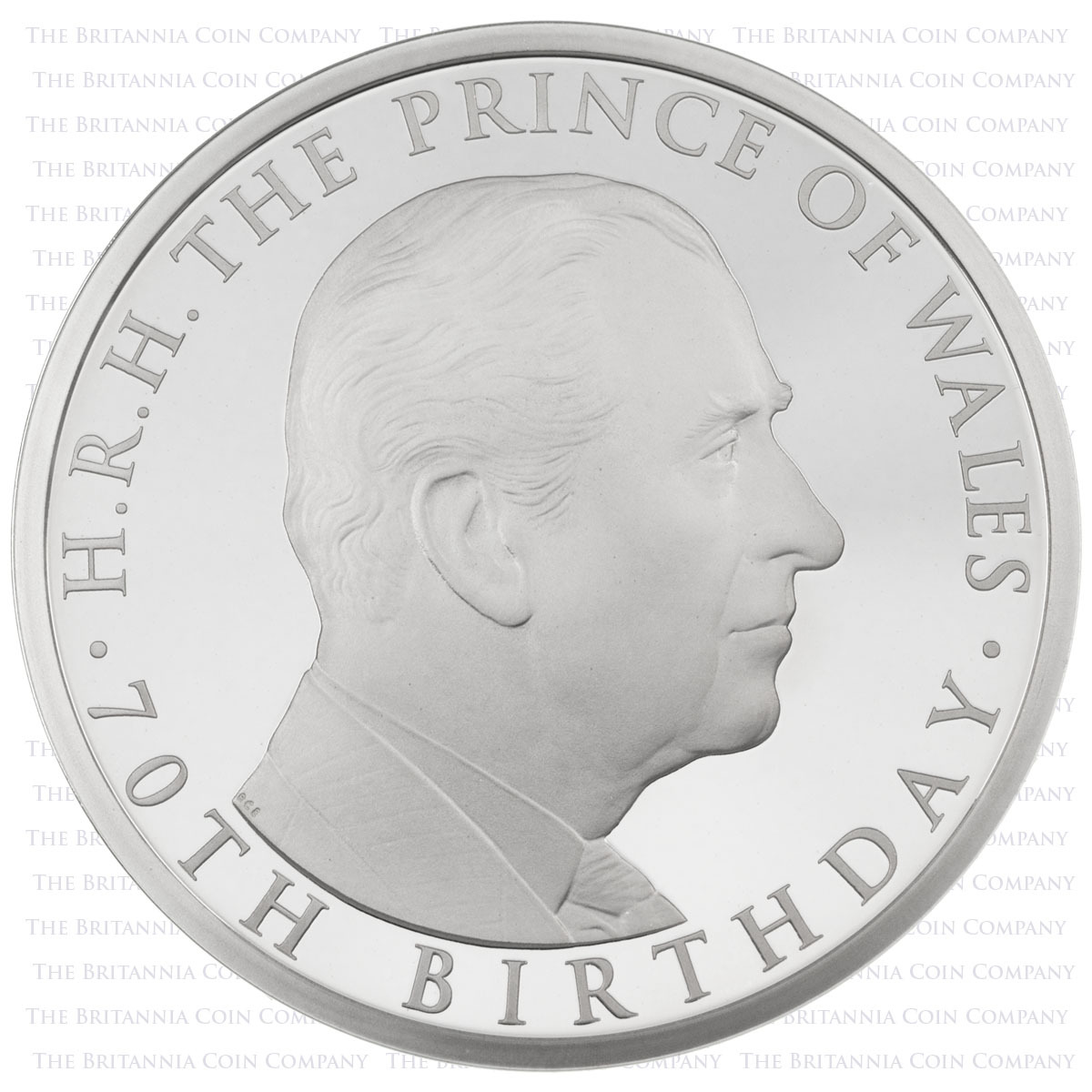 UK1870PF 2018 Prince Charles 70th Birthday Five Pound Piedfort Silver Proof Coin Charles III portrait