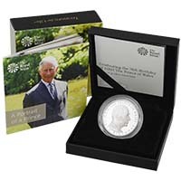 UK1870SP 2018 Prince Charles Prince Of Wales 70th Birthday Five Pound Crown Silver Proof Coin Thumbnail