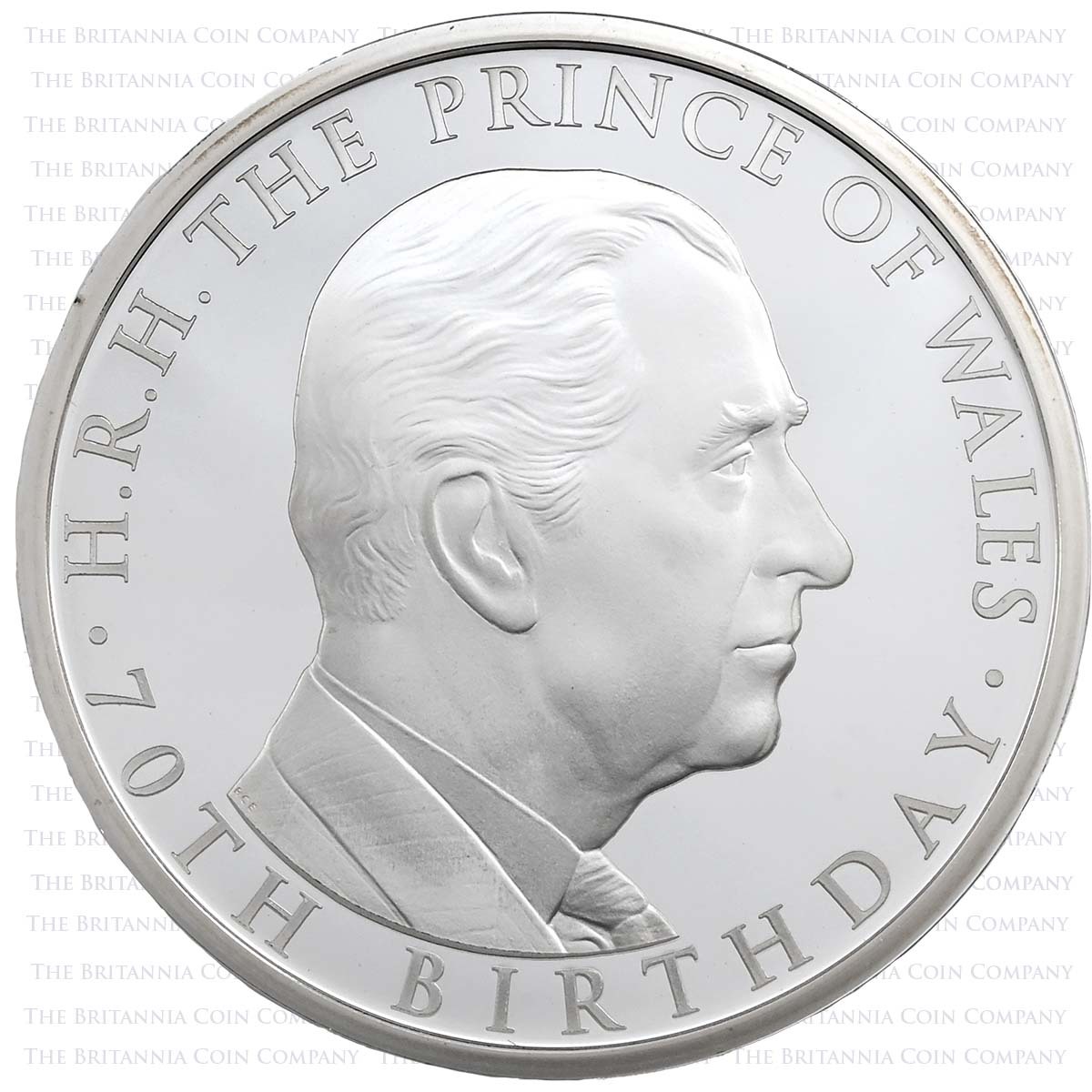 UK1870SP 2018 Prince Charles Prince Of Wales 70th Birthday Five Pound Crown Silver Proof Coin Reverse