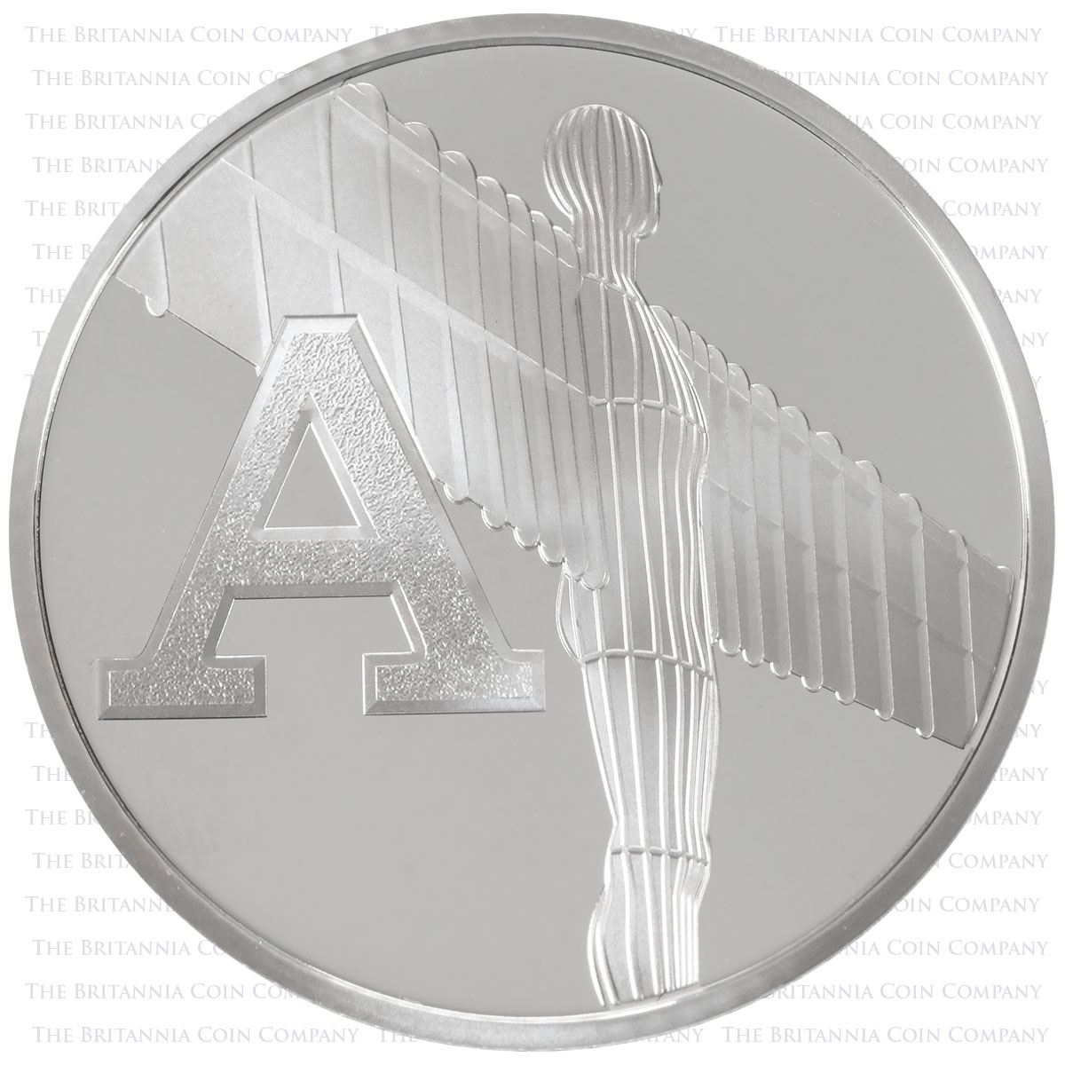 UK18ASP 2018 Angel Of The North Ten Pence Silver Proof Alphabet A-Z Coin