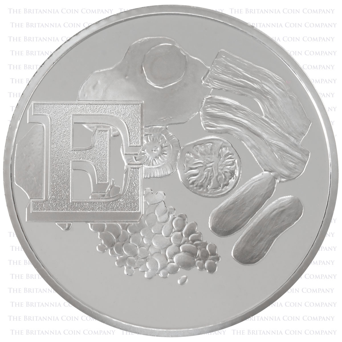 UK18ESP 2018 Full English Breakfast Ten Pence Silver Proof Alphabet A-Z Coin
