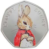 UK18FBSP 2018 Beatrix Potter Flopsy Bunny 50p Silver Proof Thumbnail