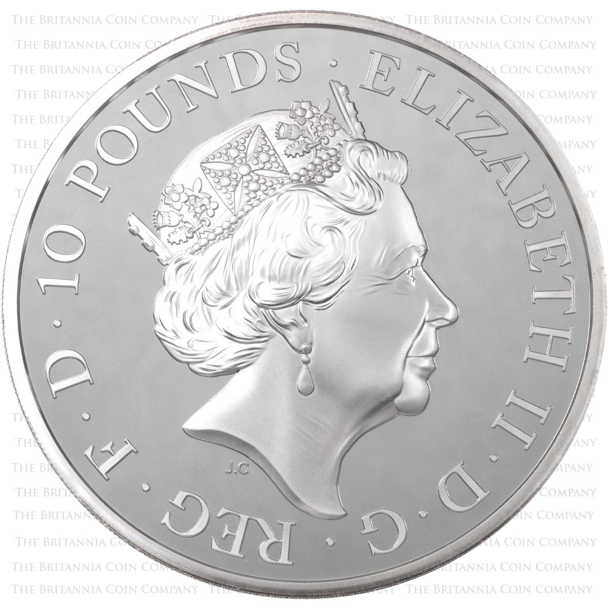 UK18FGS5 2018 Four Generations Of Royalty Five Ounce Silver Proof Coin Obverse