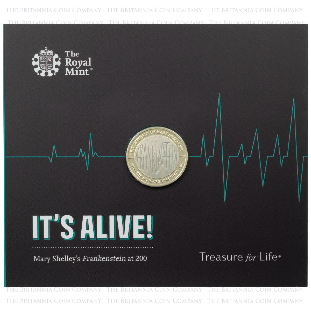 UK18FRBU 2018 Frankenstein Two Pound Brilliant Uncirculated Coin In Folder