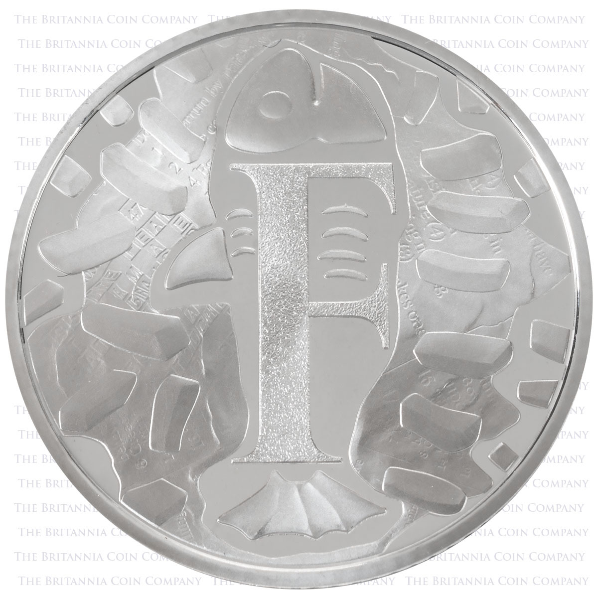 UK18FSP 2018 Fish And Chips Ten Pence Silver Proof Alphabet A-Z Coin