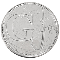 UK18G10 2018 Greenwich Mean Time Ten Pence Circulated Alphabet A-Z Coin thumbnail