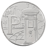 UK18O10 2018 Postbox Ten Pence Circulated Alphabet A-Z Coin