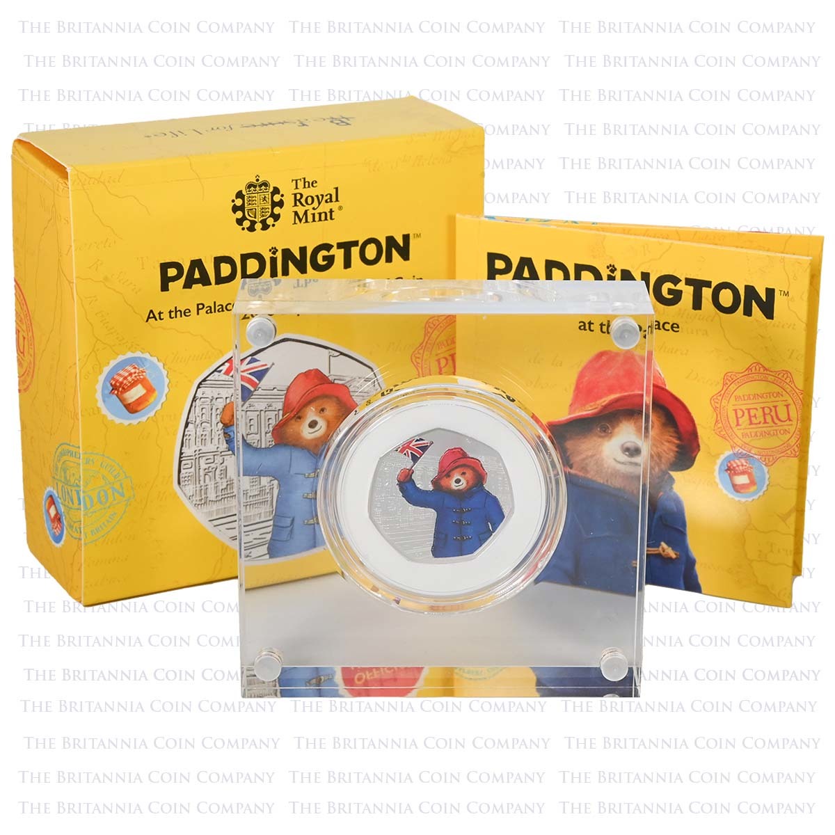 UK18PBSP 2018 Paddington at Buckingham Palace 50p Coloured Silver Proof Boxed