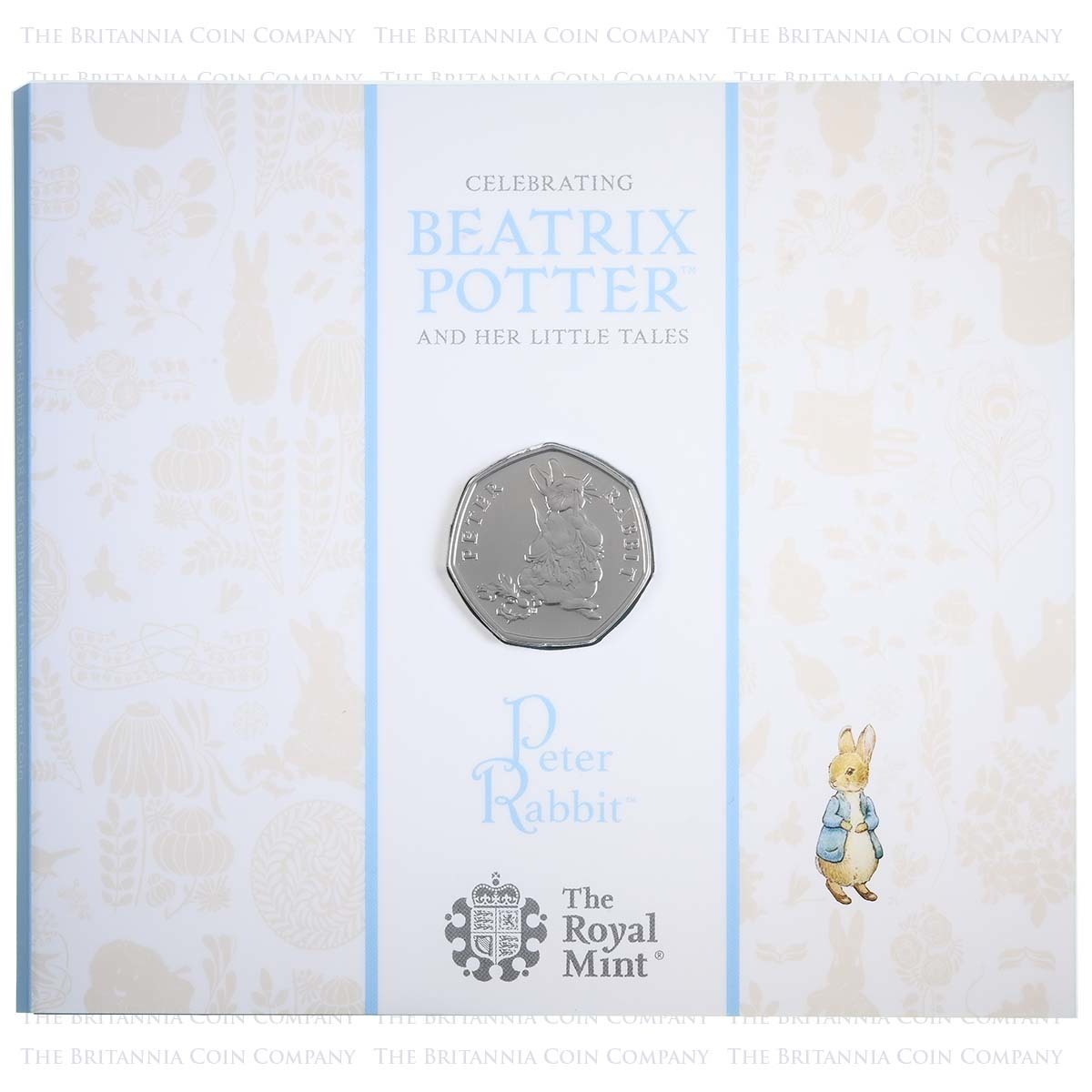 UK18PRBU 2018 Beatrix Potter Peter Rabbit Fifty Pence Brilliant Uncirculated Coin In Folder