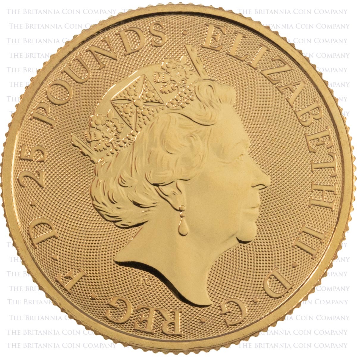 2018 Queen's Beasts Unicorn Of Scotland Quarter Ounce Gold Bullion Coin Obverse