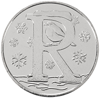 UK18R10 2018 Robin Ten Pence Circulated Alphabet A-Z Coin thumbnail