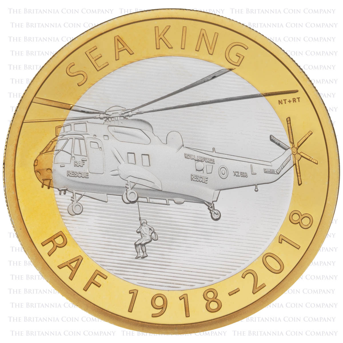 UK18SKPF 2018 Sea King Two Pound Piedfort Silver Proof RAF Coin Reverse