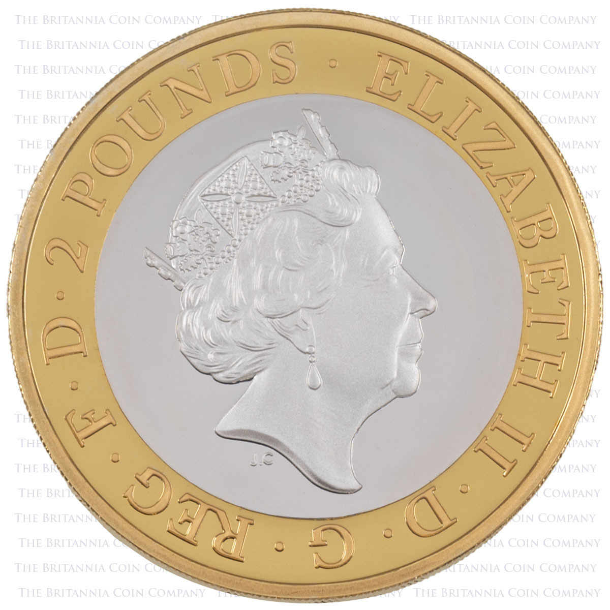 UK18SPPF 2018 Spitfire Two Pound Piedfort Silver Proof Coin obverse