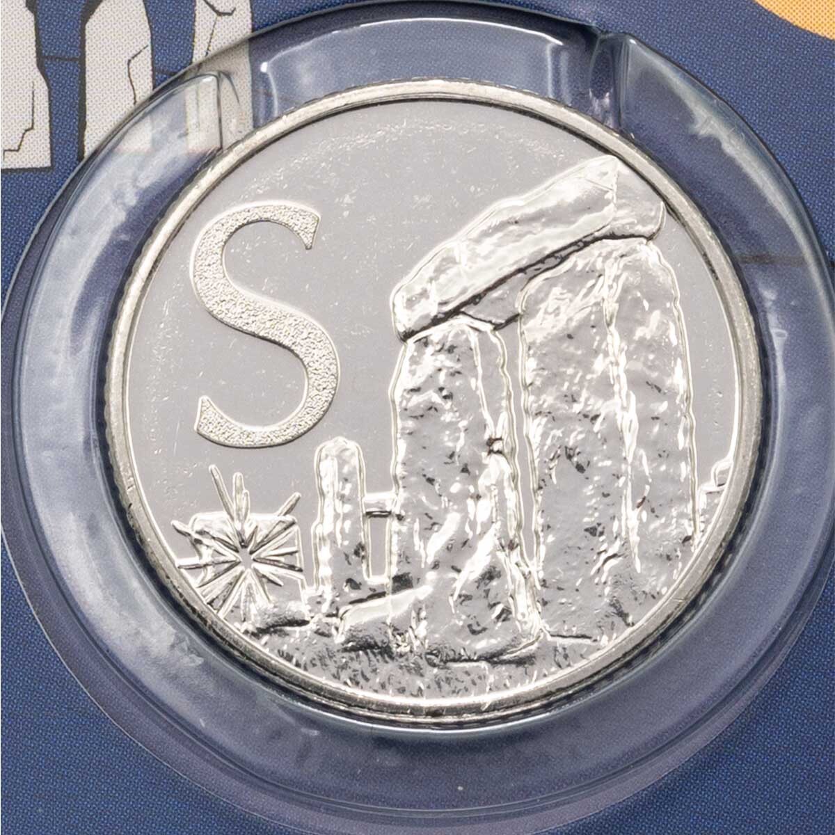 Reverse of the UK18SUNR 2018 S For Stonehenge Ten Pence Great British Coin Hunt Coin 