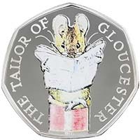 UK18TGSP 2018 Beatrix Potter The Tailor of Gloucester 50p Silver Proof Thumbnail