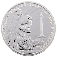 2018 Trafalgar Square One Ounce Silver Bullion Landmarks Of Britain Coin Thumbnail