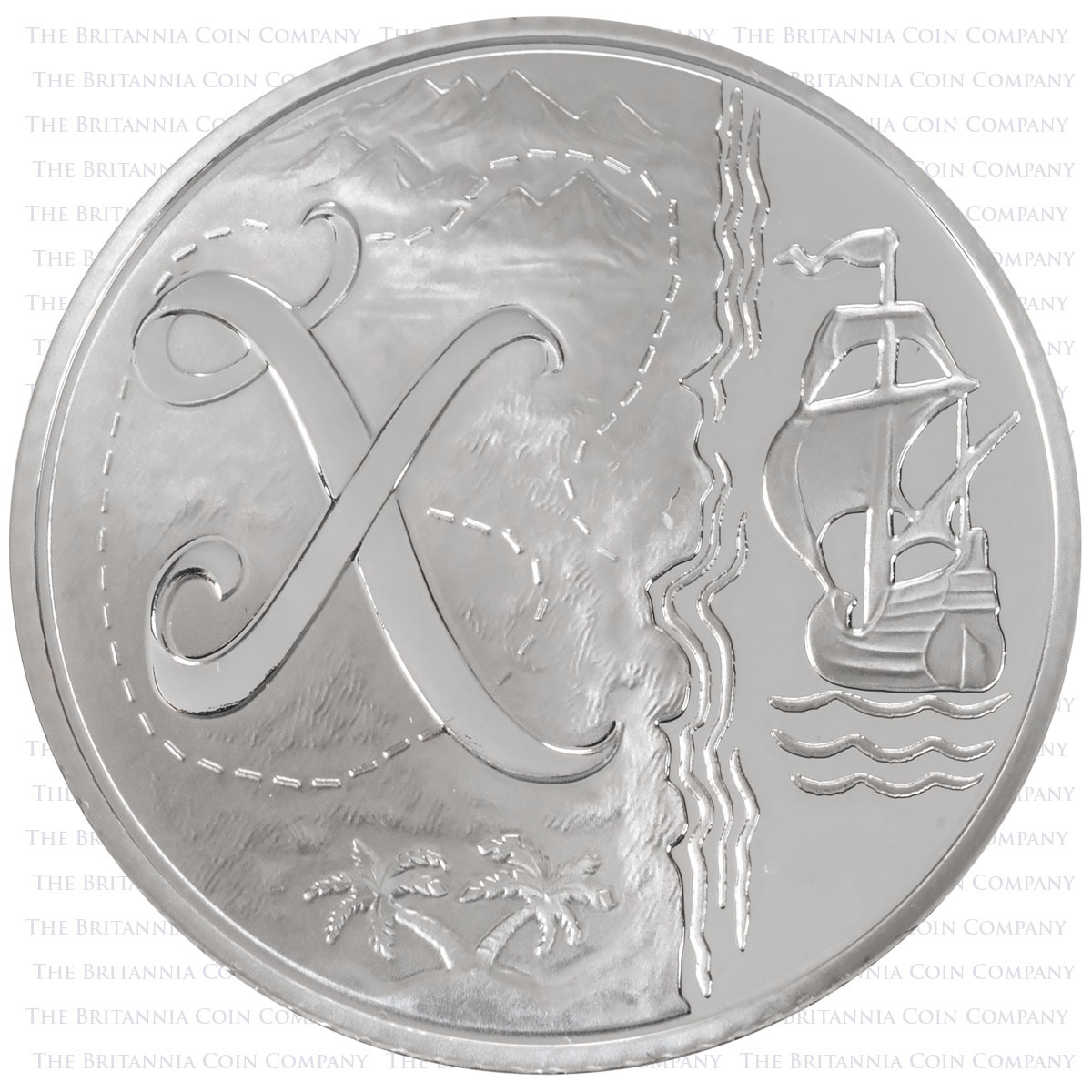 UK18USP 2018 X Marks The Spot Ten Pence Silver Proof Alphabet A-Z Coin