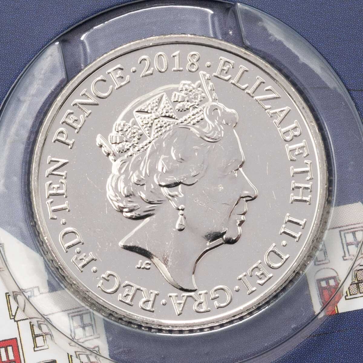 2018 V For Village Ten Pence Great British Coin Hunt Coin obverse image