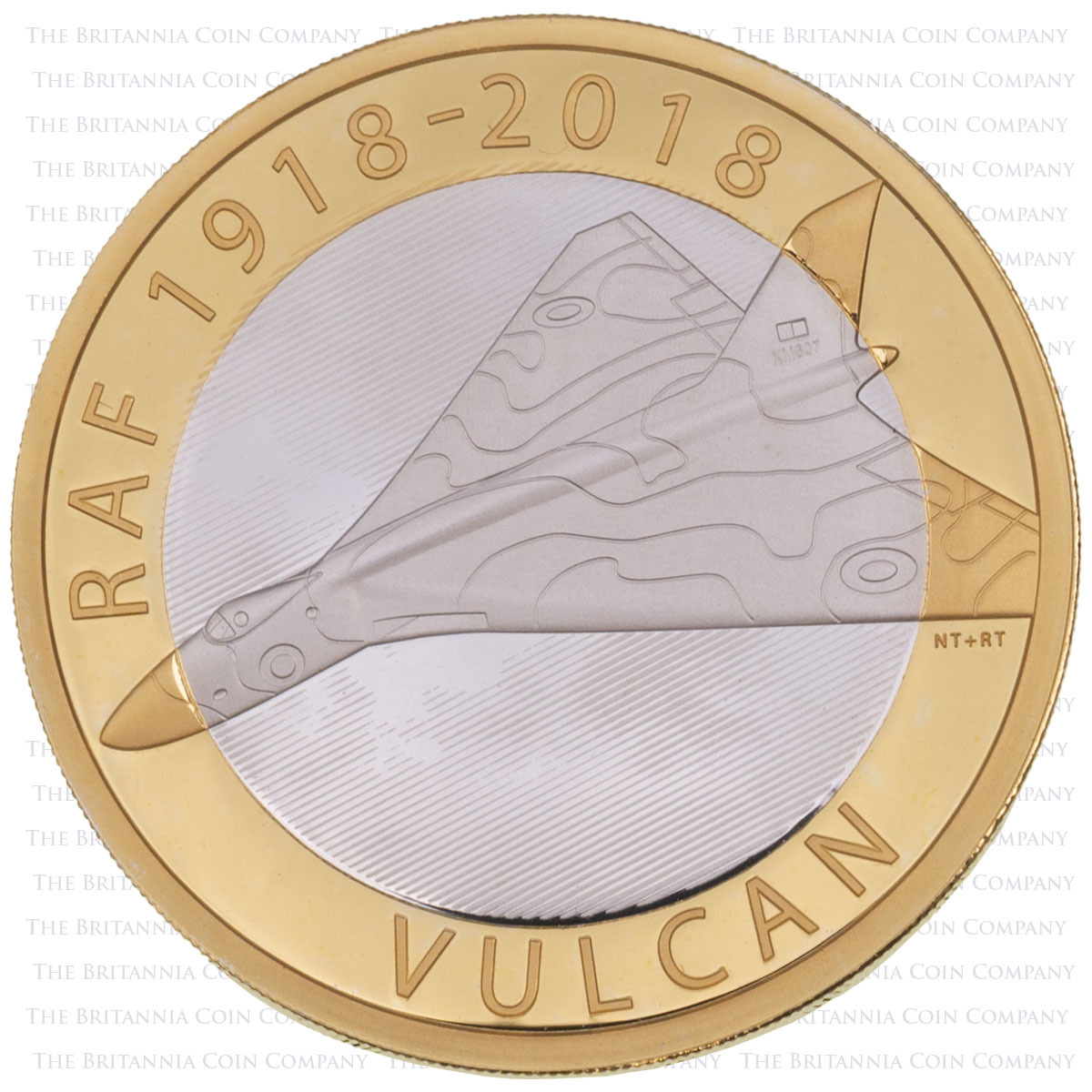 UK18VUPF 2018 Vulcan Two Pound Piedfort Silver Proof Coin reverse design