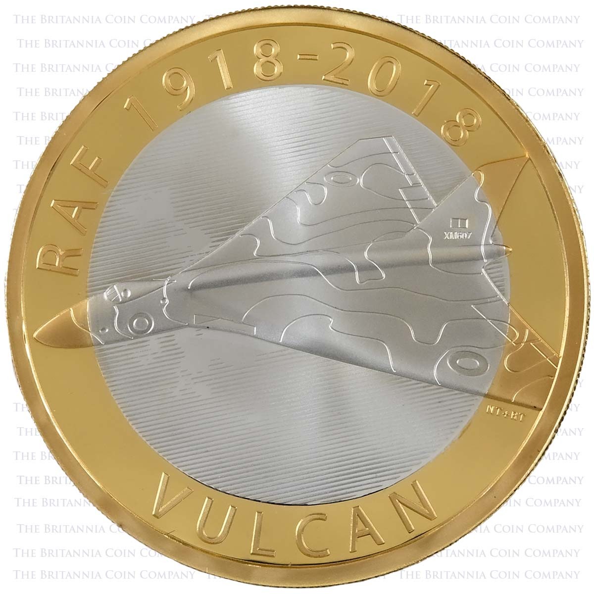 UK18VUSP 2018 RAF Centenary Vulcan £2 Silver Proof Reverse