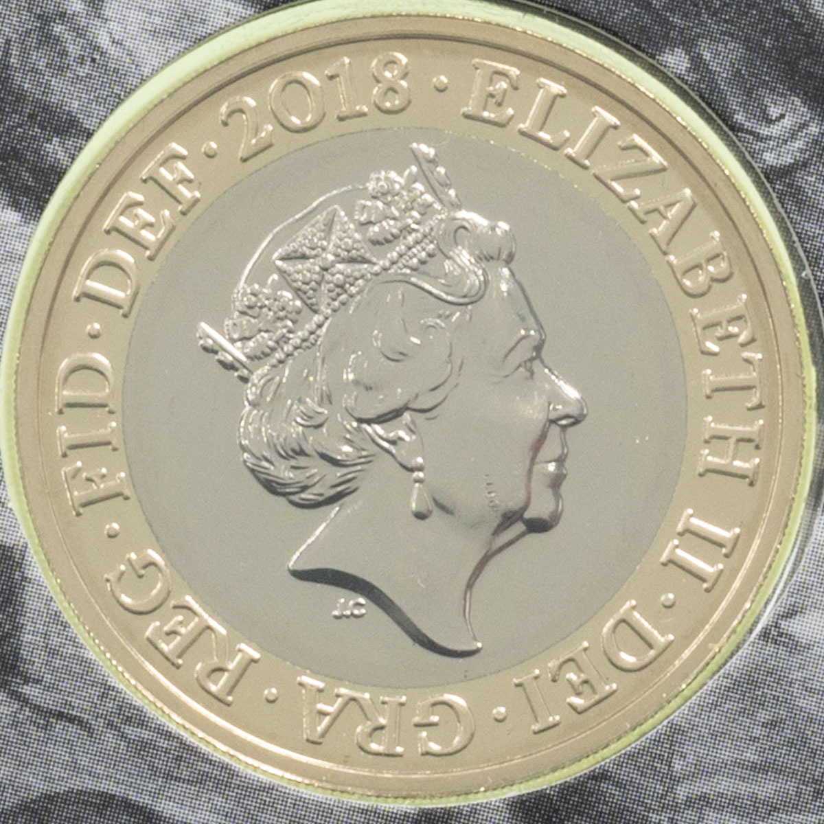 Uk18W1BU 2018 First World War WW1 Armistice Two Pound Brilliant Uncirculated Coin In Folder Obverse