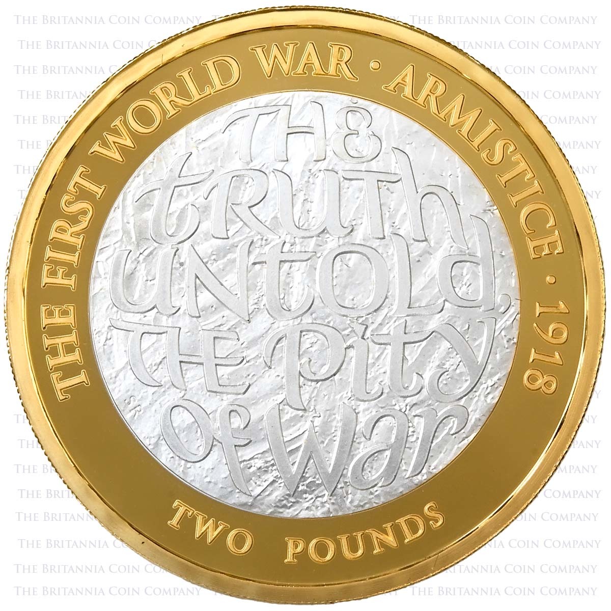 UK18W1SP 2018 First World War Armistice £2 Silver Proof Reverse