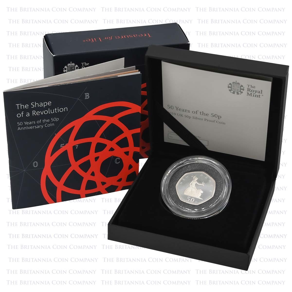 UK1950SP 2019 50 Years of the 50p Silver Proof Boxed