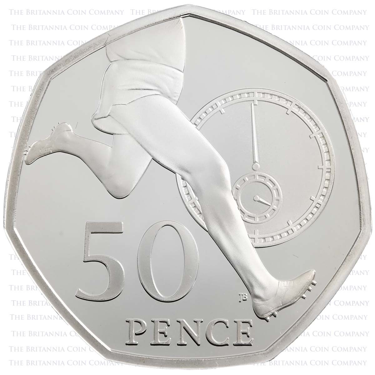 UK195CSP 2019 British Culture 50p Set Silver Proof Four Minute Mile Reverse